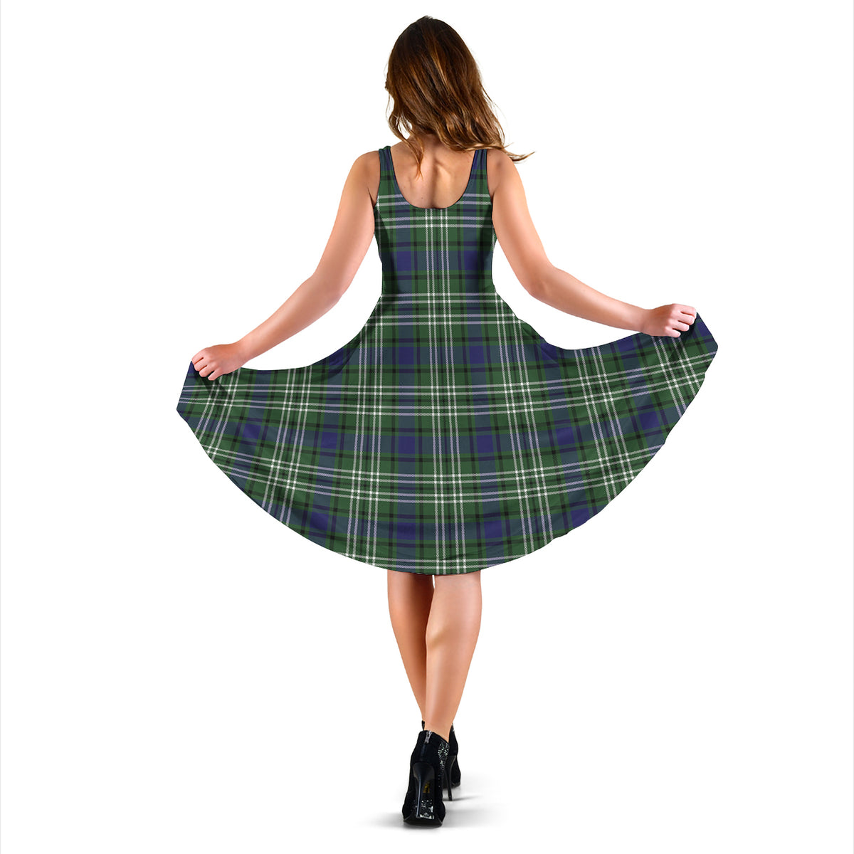 Blyth Tartan Sleeveless Midi Womens Dress - Tartan Vibes Clothing