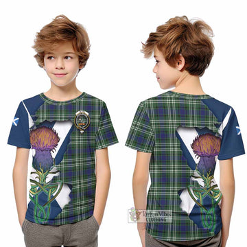 Blyth Tartan Family Crest Kid T-Shirt Scottish Thistle Celtic Inspired - Tartan Vibes Clothing