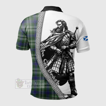 Blyth Tartan Clan Crest Polo Shirt with Highlander Warrior Celtic Style - Tartan Vibes Clothing