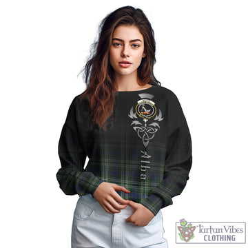 Blyth Tartan Sweatshirt Featuring Alba Gu Brath Family Crest Celtic Inspired