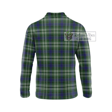 Blyth Tartan Long Sleeve Polo Shirt with Family Crest DNA In Me Style - Tartan Vibes Clothing