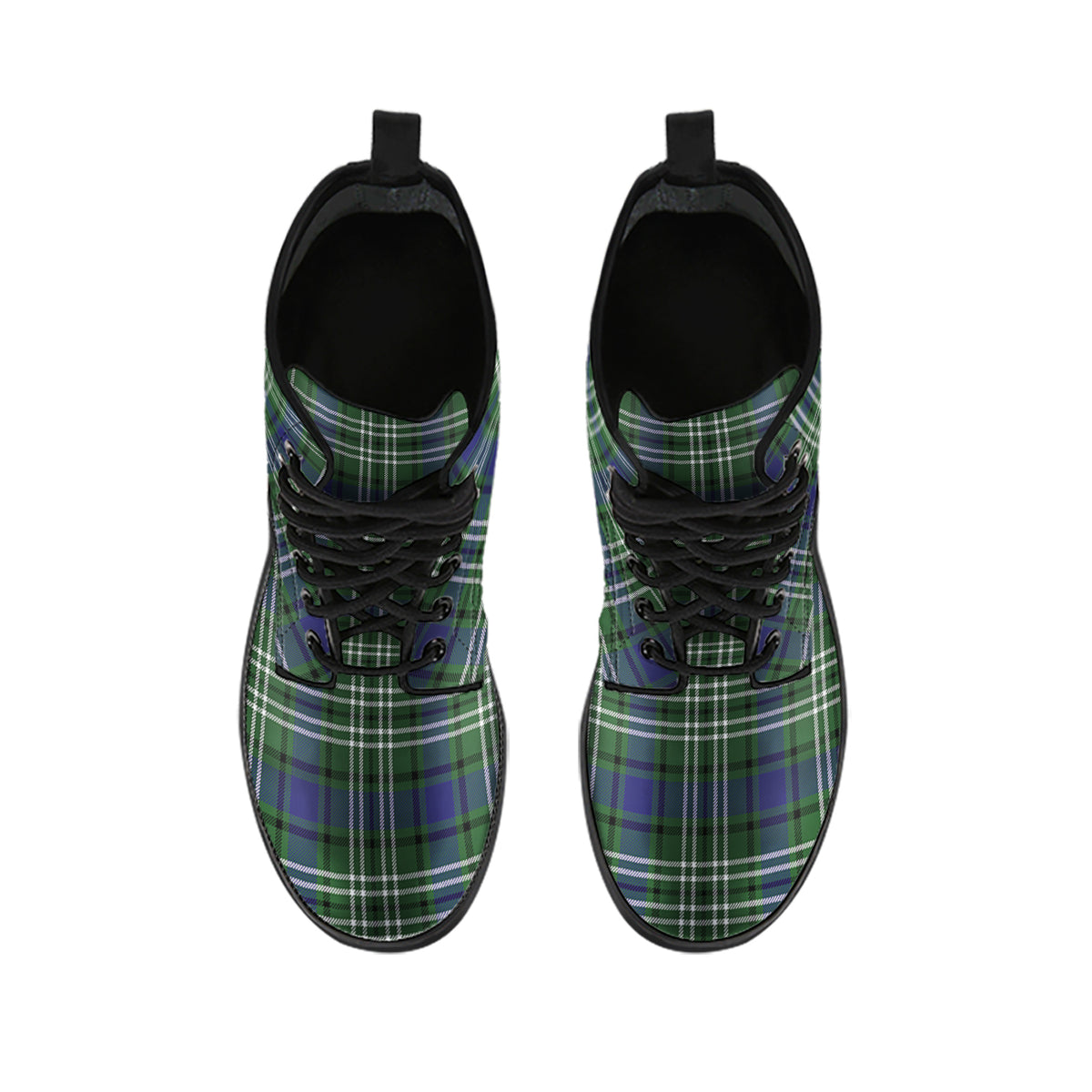 Blyth Tartan Leather Boots - Tartan Vibes Clothing