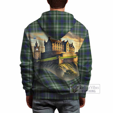 Blyth Tartan Family Crest Hoodie with Scottish Ancient Castle Style - Tartan Vibes Clothing
