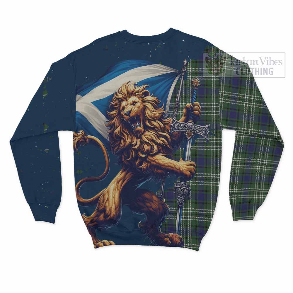 Blyth Tartan Family Crest Sweatshirt with Scottish Majestic Lion - Tartan Vibes Clothing