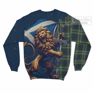 Blyth Tartan Family Crest Sweatshirt with Scottish Majestic Lion - Tartan Vibes Clothing