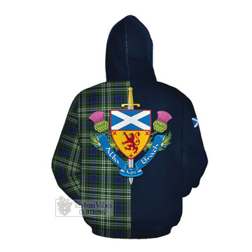 Blyth Tartan Cotton Hoodie Alba with Scottish Lion Royal Arm Half Style Pullover Hoodie - Tartan Vibes Clothing