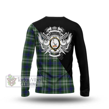 Blyth Tartan Long Sleeve T-Shirt with Family Crest and Military Logo Style - Tartan Vibes Clothing