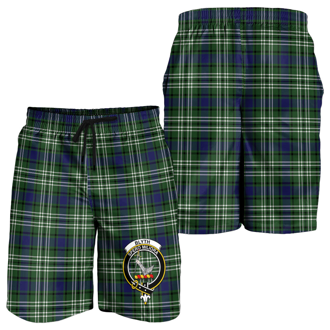 Blyth Tartan Mens Shorts with Family Crest - Tartanvibesclothing