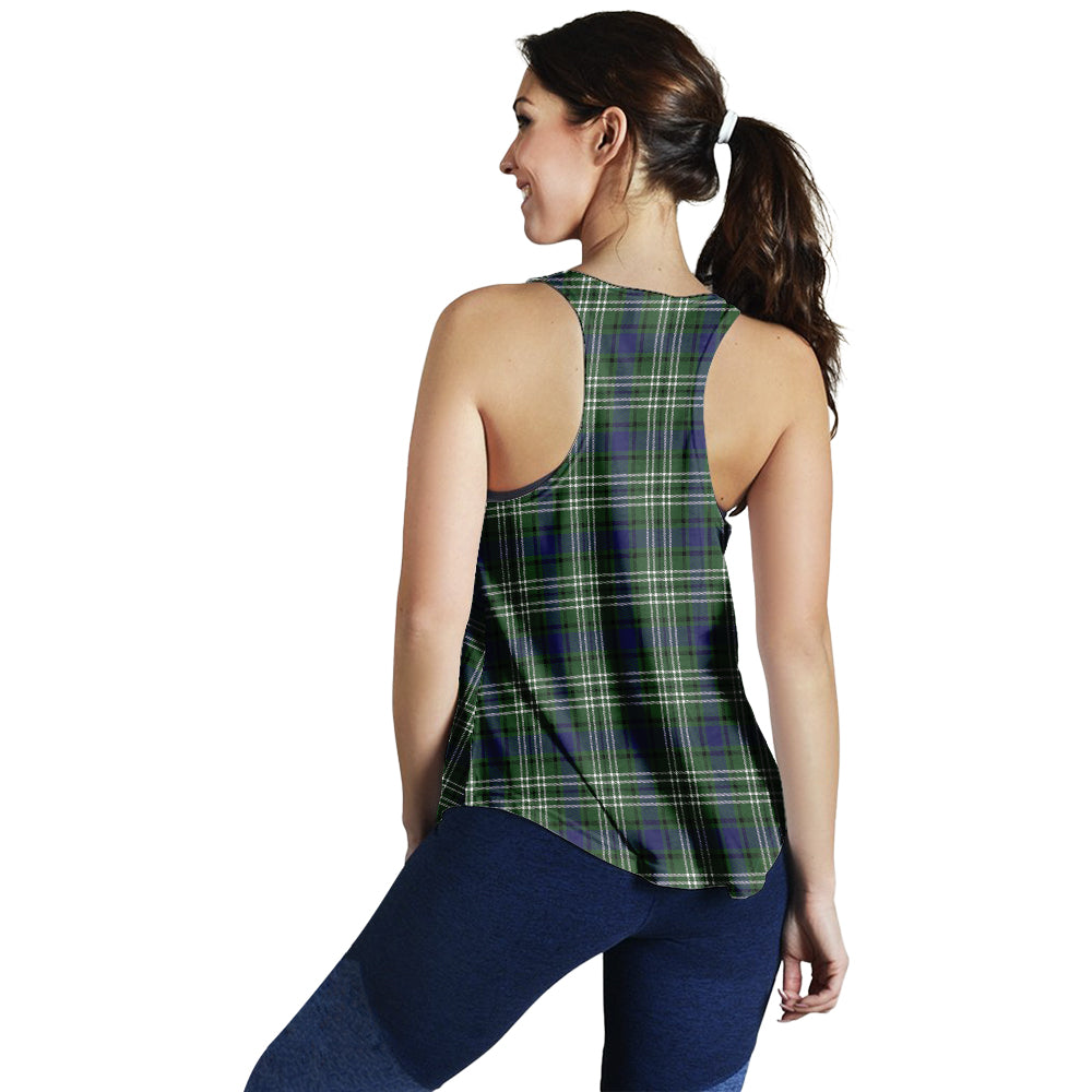 Blyth Tartan Women Racerback Tanks with Family Crest - Tartan Vibes Clothing