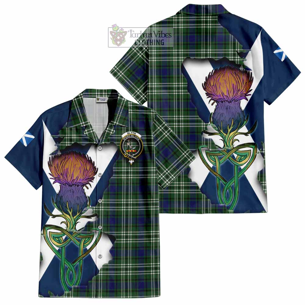 Blyth Tartan Family Crest Hawaiian Shirt Scottish Thistle Celtic Inspired - Tartan Vibes Clothing