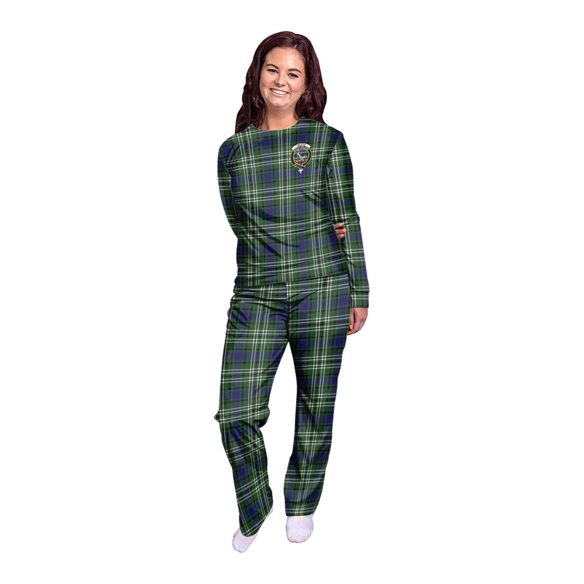 Blyth Tartan Pajamas Family Set with Family Crest - Tartan Vibes Clothing