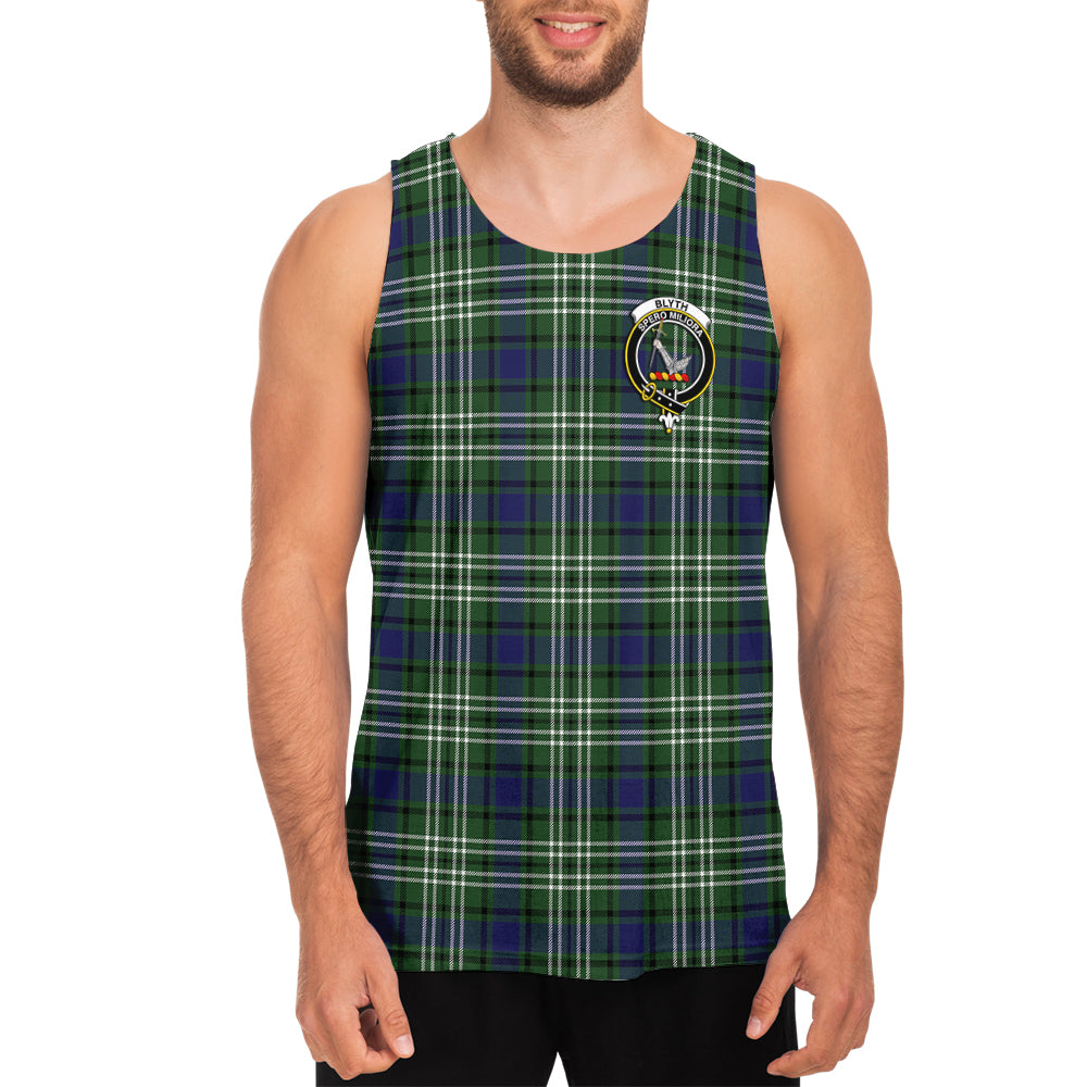 Blyth Tartan Mens Tank Top with Family Crest - Tartanvibesclothing