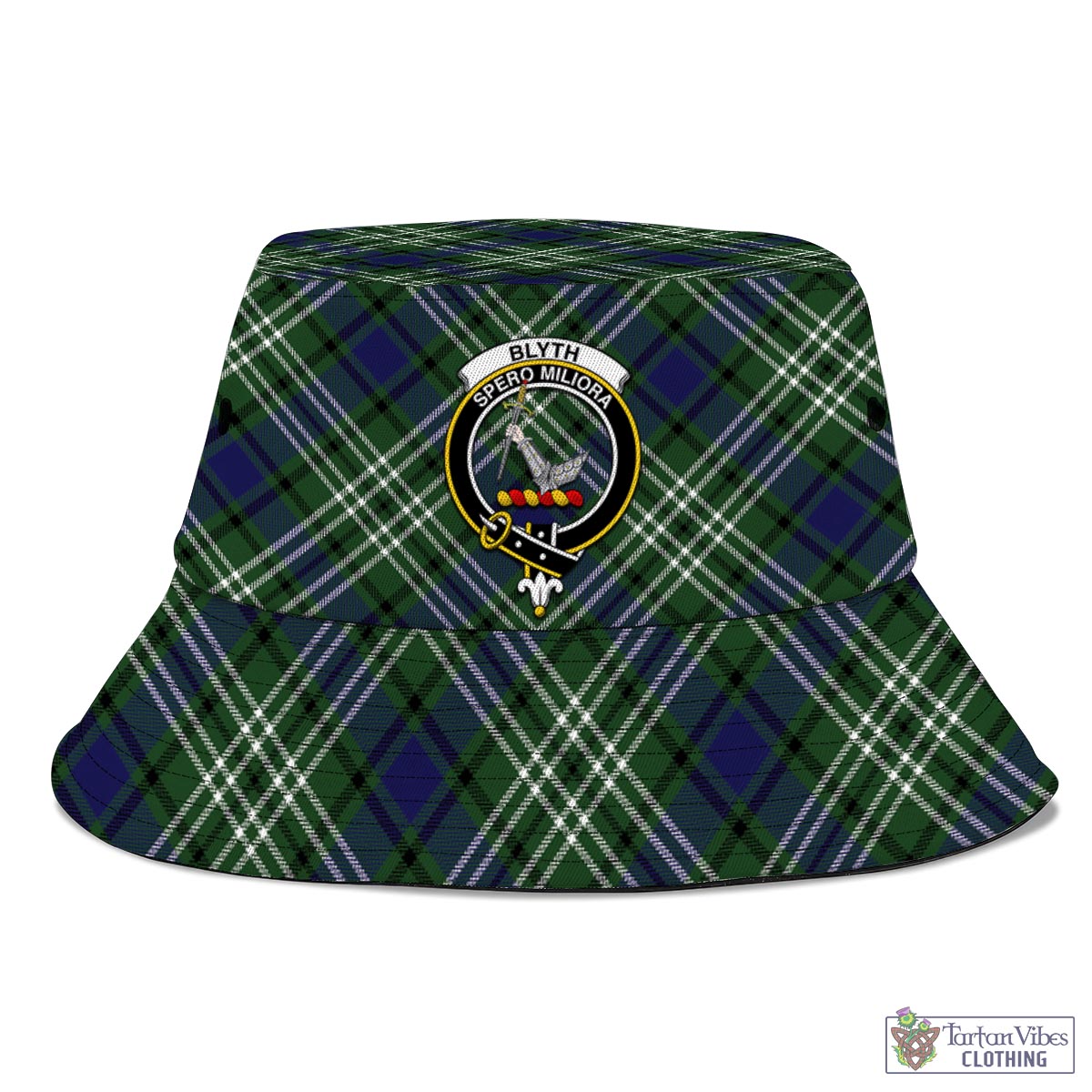 Tartan Vibes Clothing Blyth Tartan Bucket Hat with Family Crest