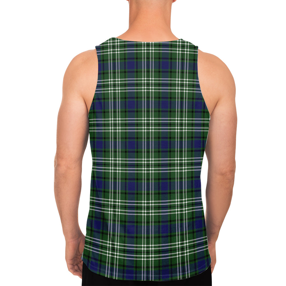 Blyth Tartan Mens Tank Top with Family Crest - Tartanvibesclothing