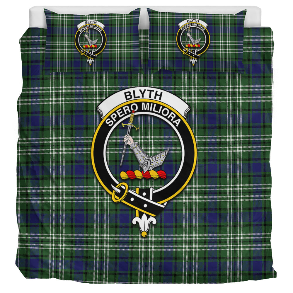 Blyth Tartan Bedding Set with Family Crest - Tartan Vibes Clothing