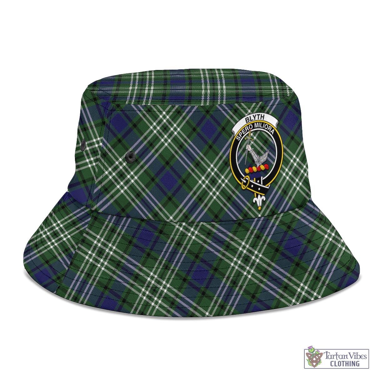 Tartan Vibes Clothing Blyth Tartan Bucket Hat with Family Crest