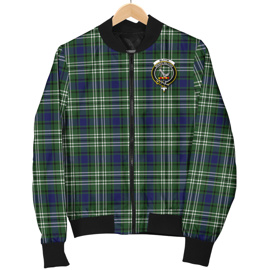 Blyth Tartan Bomber Jacket with Family Crest - Tartanvibesclothing