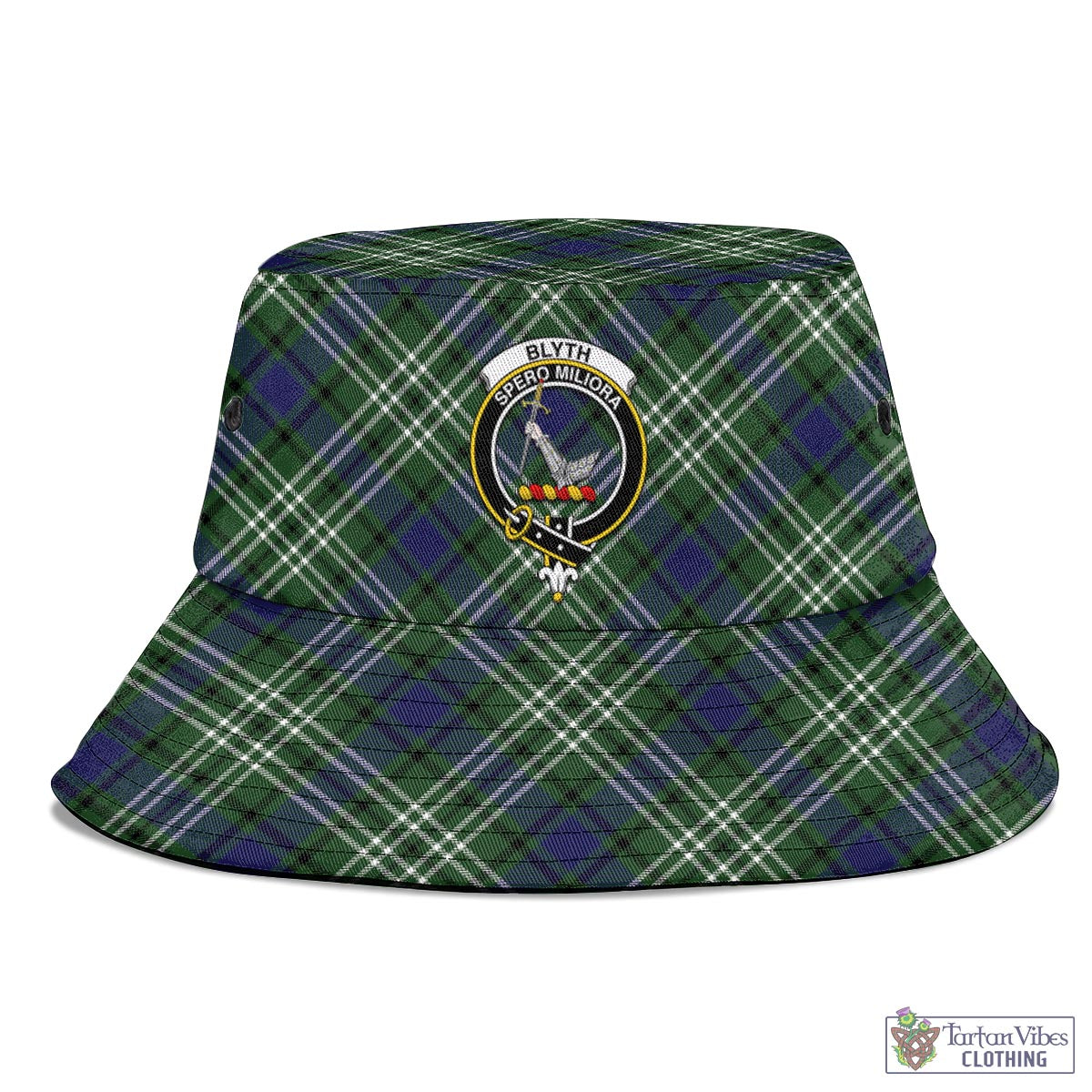 Tartan Vibes Clothing Blyth Tartan Bucket Hat with Family Crest