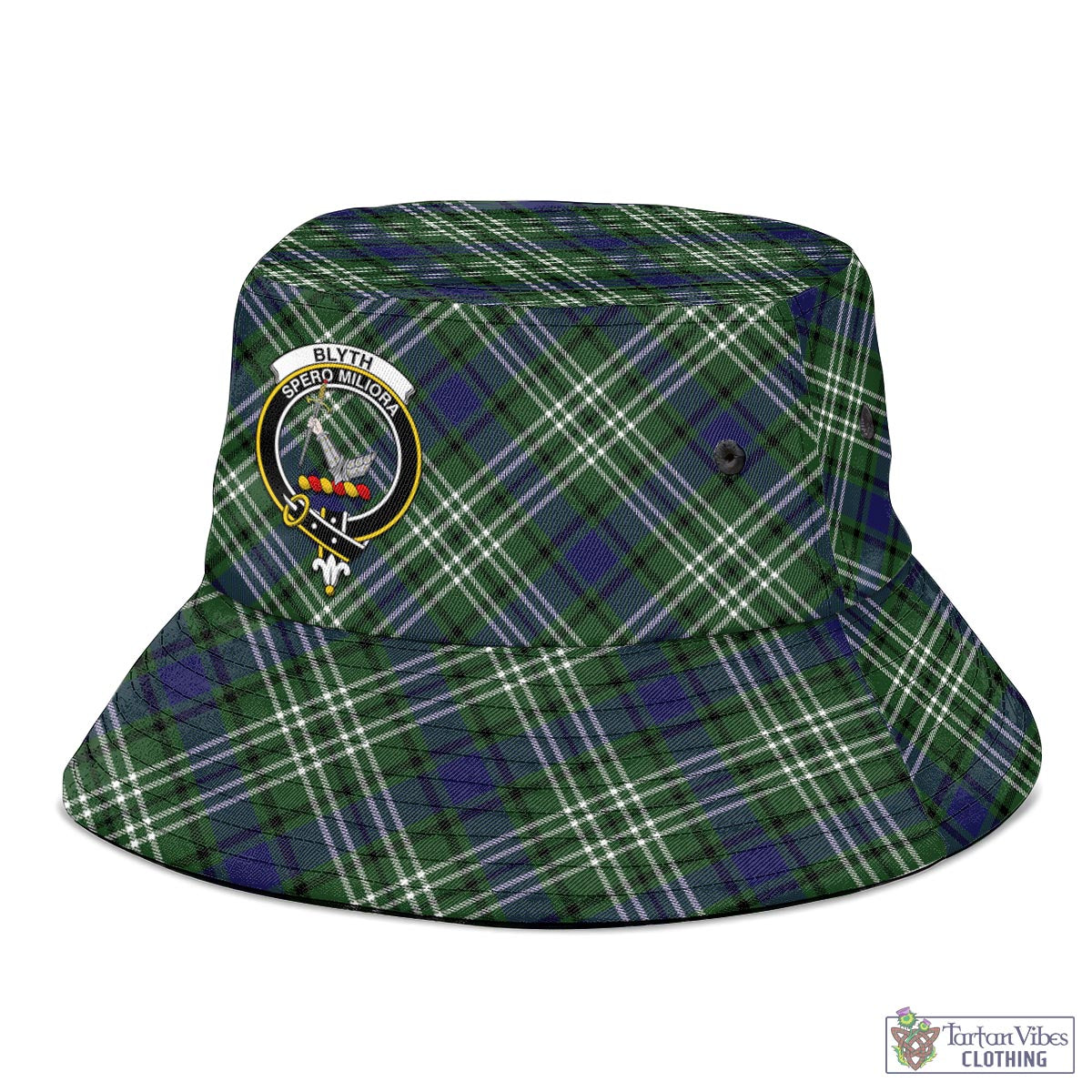 Tartan Vibes Clothing Blyth Tartan Bucket Hat with Family Crest