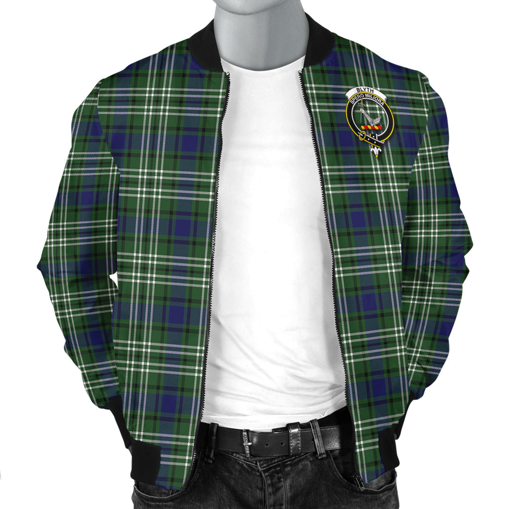 Blyth Tartan Bomber Jacket with Family Crest - Tartanvibesclothing