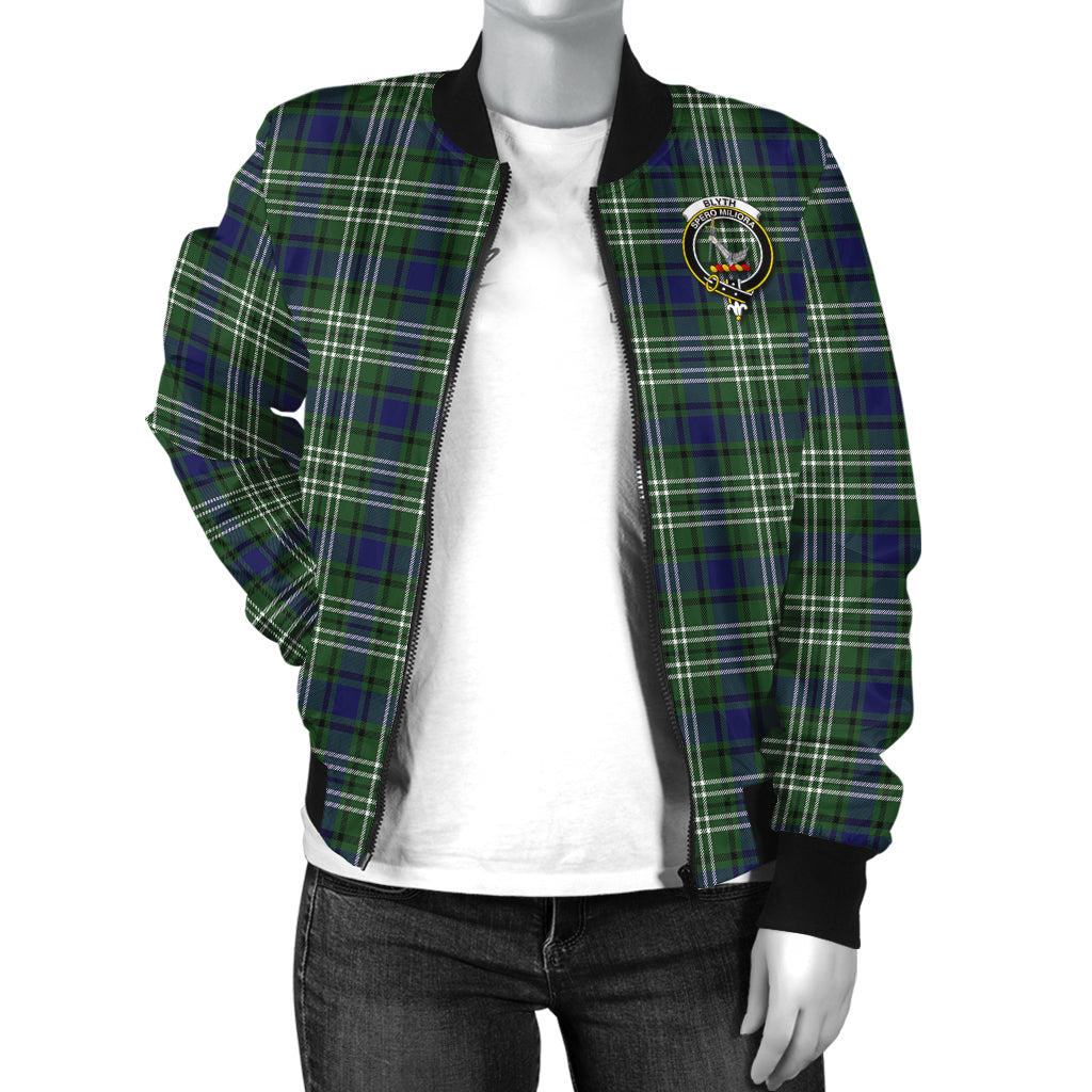 Blyth Tartan Bomber Jacket with Family Crest - Tartanvibesclothing