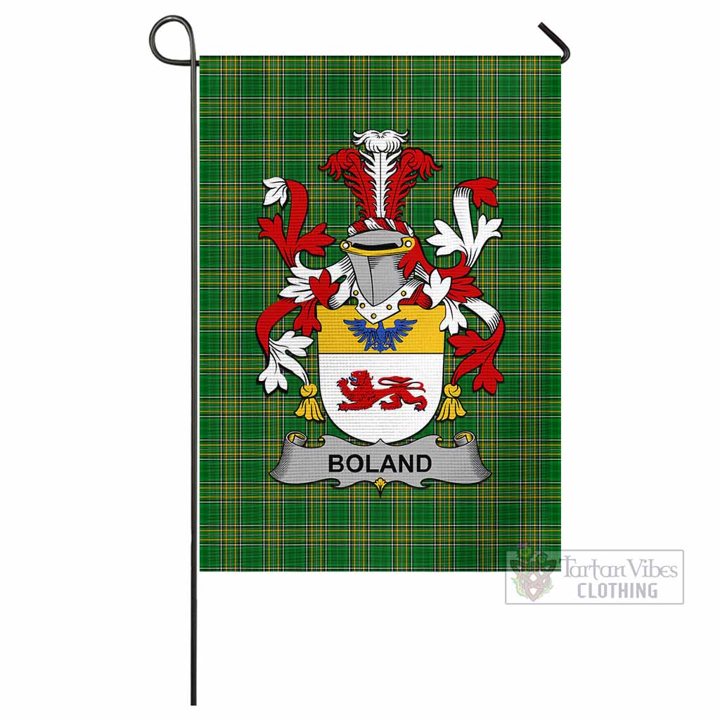 Tartan Vibes Clothing Boland Irish Clan Flag with Coat of Arms