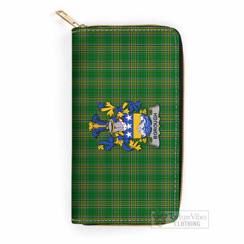 Borough Irish Clan Tartan Women's Leather Wallet with Coat of Arms One Size 19.7*10.5*3.5 cm - Tartan Vibes Clothing