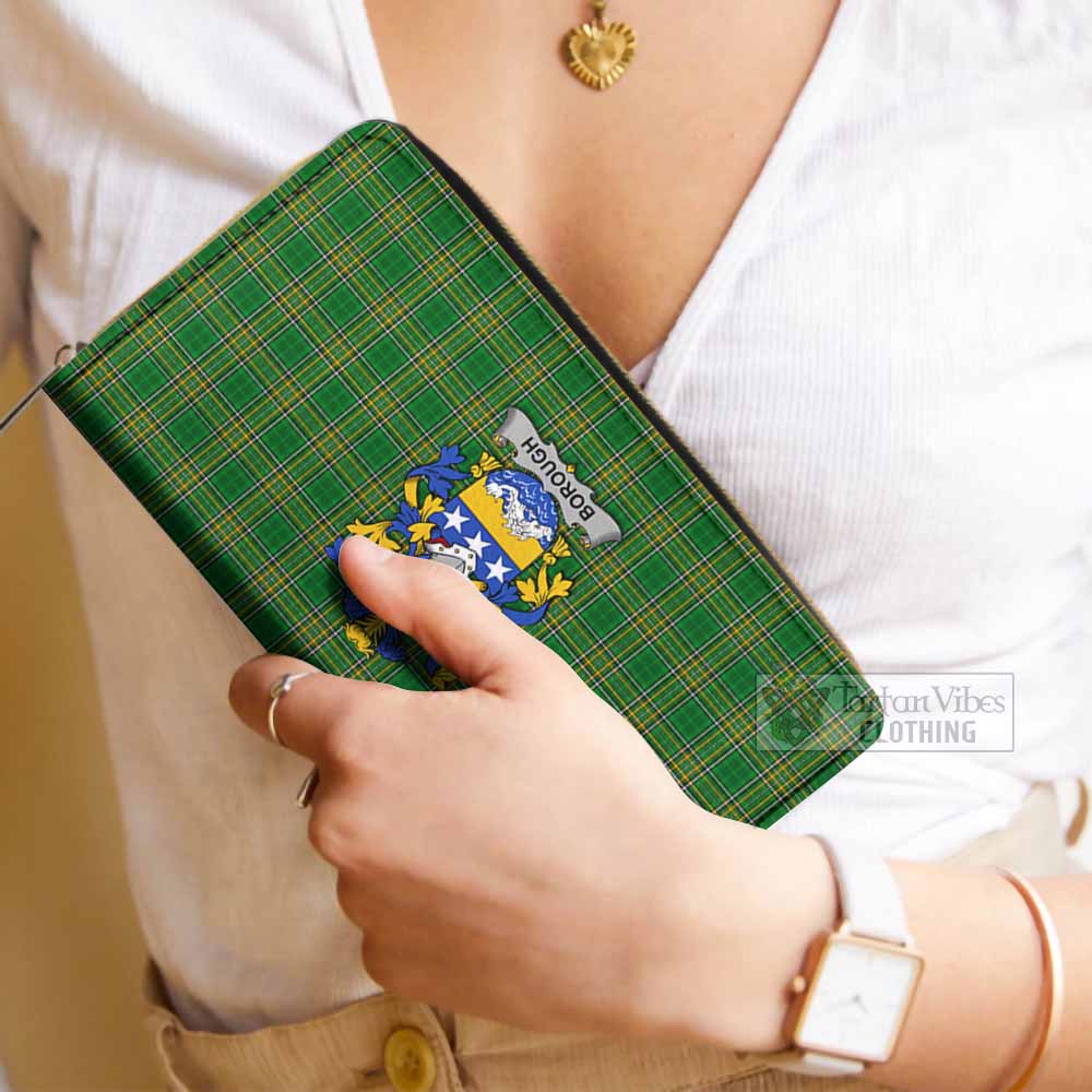 Borough Irish Clan Tartan Women's Leather Wallet with Coat of Arms - Tartan Vibes Clothing