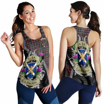 Borthwick Tartan Family Crest Women's Racerback Tanks Lion Rampant Royal Thistle Shield Celtic Inspired 4XL - Tartan Vibes Clothing