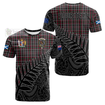 Borthwick Crest Tartan Cotton T-shirt with New Zealand Silver Fern Half Style Kid's Shirt - Tartan Vibes Clothing