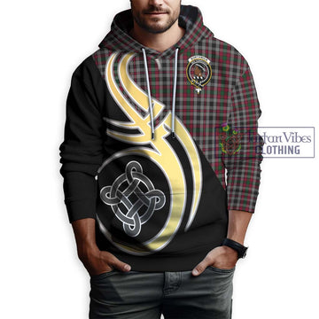 Borthwick Tartan Hoodie with Family Crest and Celtic Symbol Style Zip Hoodie - Tartan Vibes Clothing