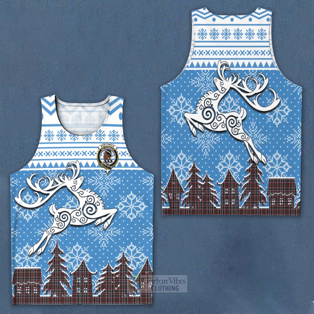 Borthwick Clan Christmas Men's Tank Top Celtic Reindeer Style Men - Tartan Vibes Clothing