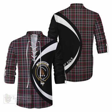 Borthwick Tartan Ghillie Kilt Shirt with Family Crest Circle Style Men - Tartan Vibes Clothing