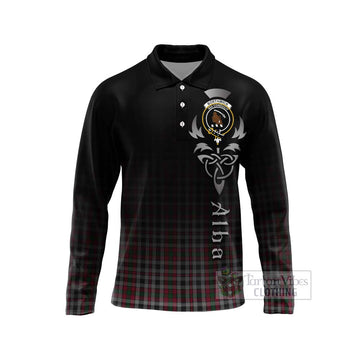 Borthwick Tartan Long Sleeve Polo Shirt Featuring Alba Gu Brath Family Crest Celtic Inspired Unisex - Tartan Vibes Clothing