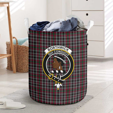 Borthwick Tartan Laundry Basket with Family Crest