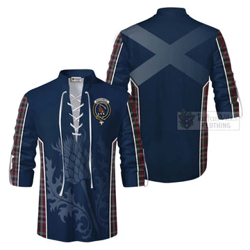 Borthwick Tartan Ghillie Kilt Shirt with Family Crest and Scottish Thistle Vibes Sport Style Men - Tartan Vibes Clothing