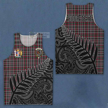 Borthwick Crest Tartan Men's Tank Top with New Zealand Silver Fern Half Style Men - Tartan Vibes Clothing
