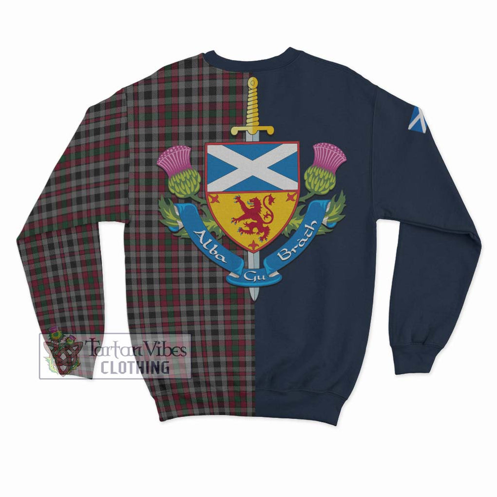 Borthwick Tartan Sweatshirt Alba with Scottish Lion Royal Arm Half Style - Tartan Vibes Clothing