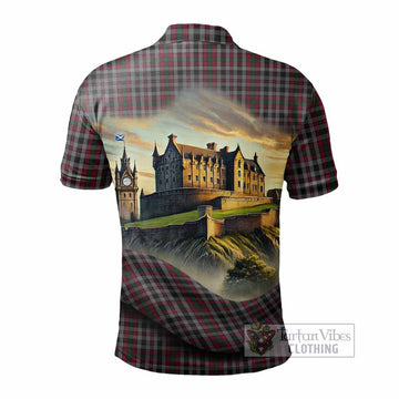 Borthwick Tartan Family Crest Polo Shirt with Scottish Ancient Castle Style - Tartan Vibes Clothing