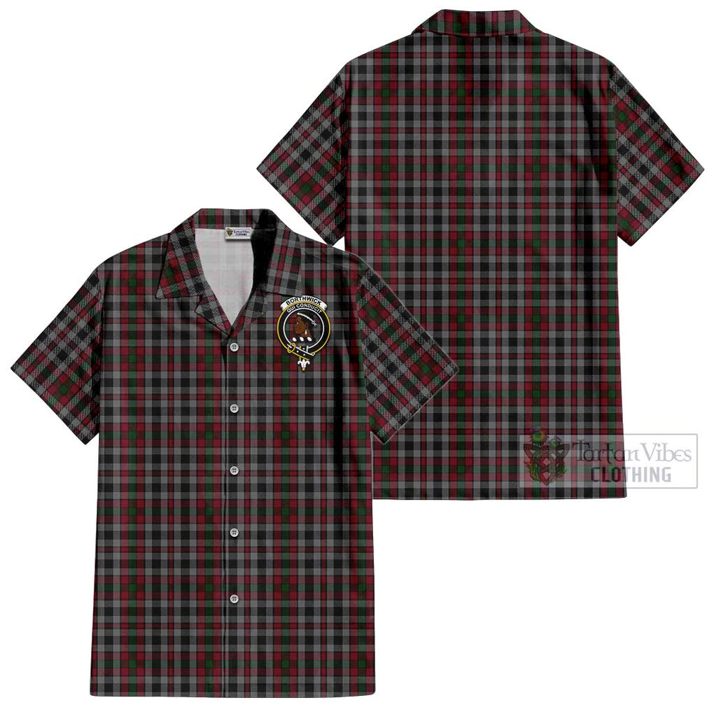 Borthwick Tartan Cotton Hawaiian Shirt with Family Crest Kid - Tartan Vibes Clothing