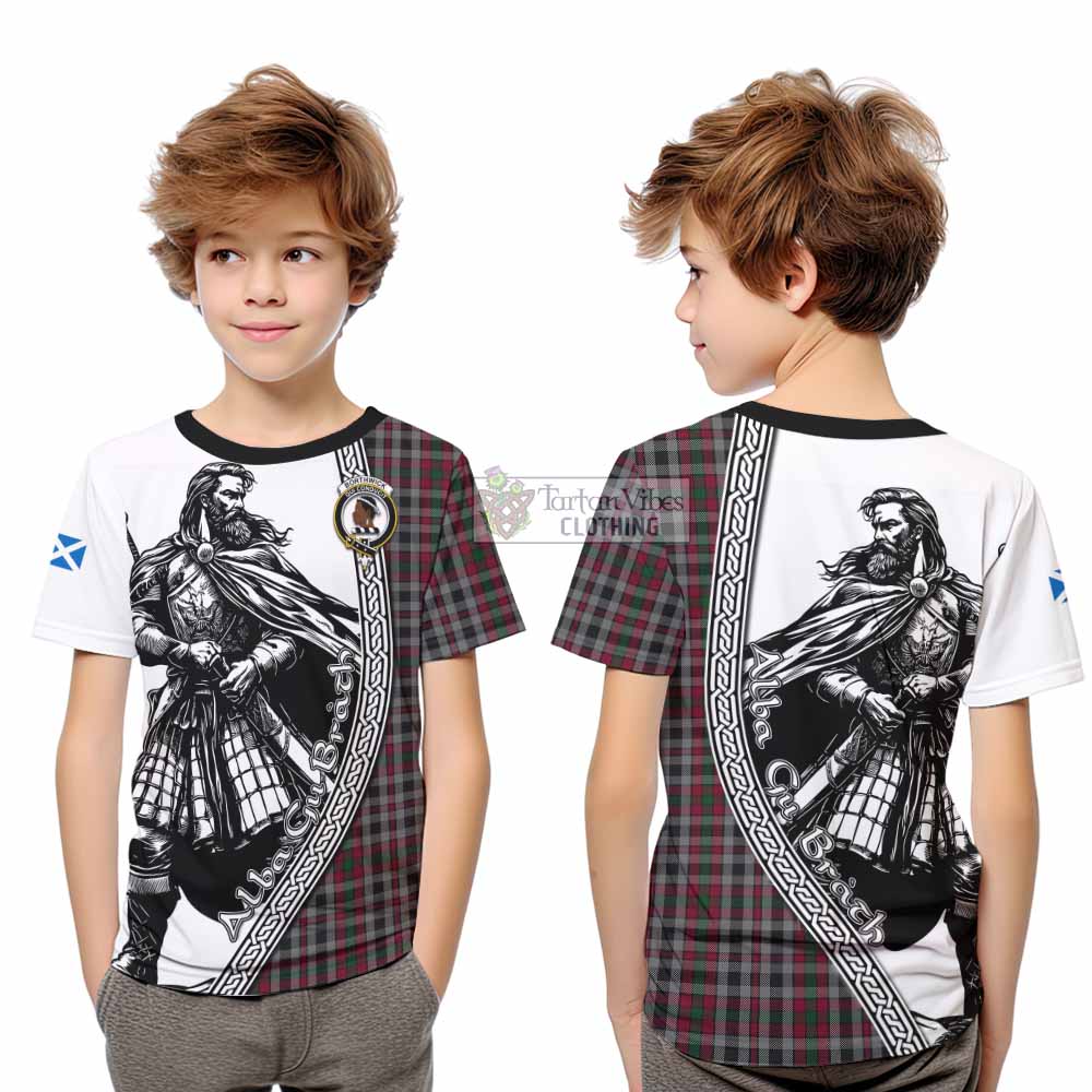 Borthwick Tartan Clan Crest Kid T-Shirt with Highlander Warrior Celtic Style - Tartan Vibes Clothing