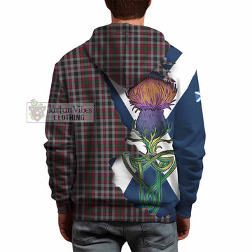 Borthwick Tartan Family Crest Hoodie Scottish Thistle Celtic Inspired - Tartan Vibes Clothing