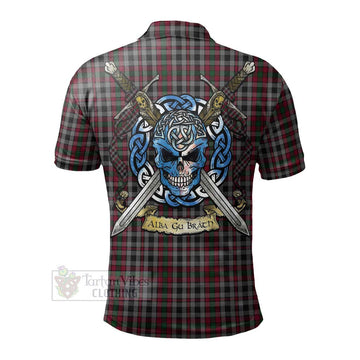 Borthwick Tartan Polo Shirt with Family Crest Celtic Skull Style - Tartan Vibes Clothing
