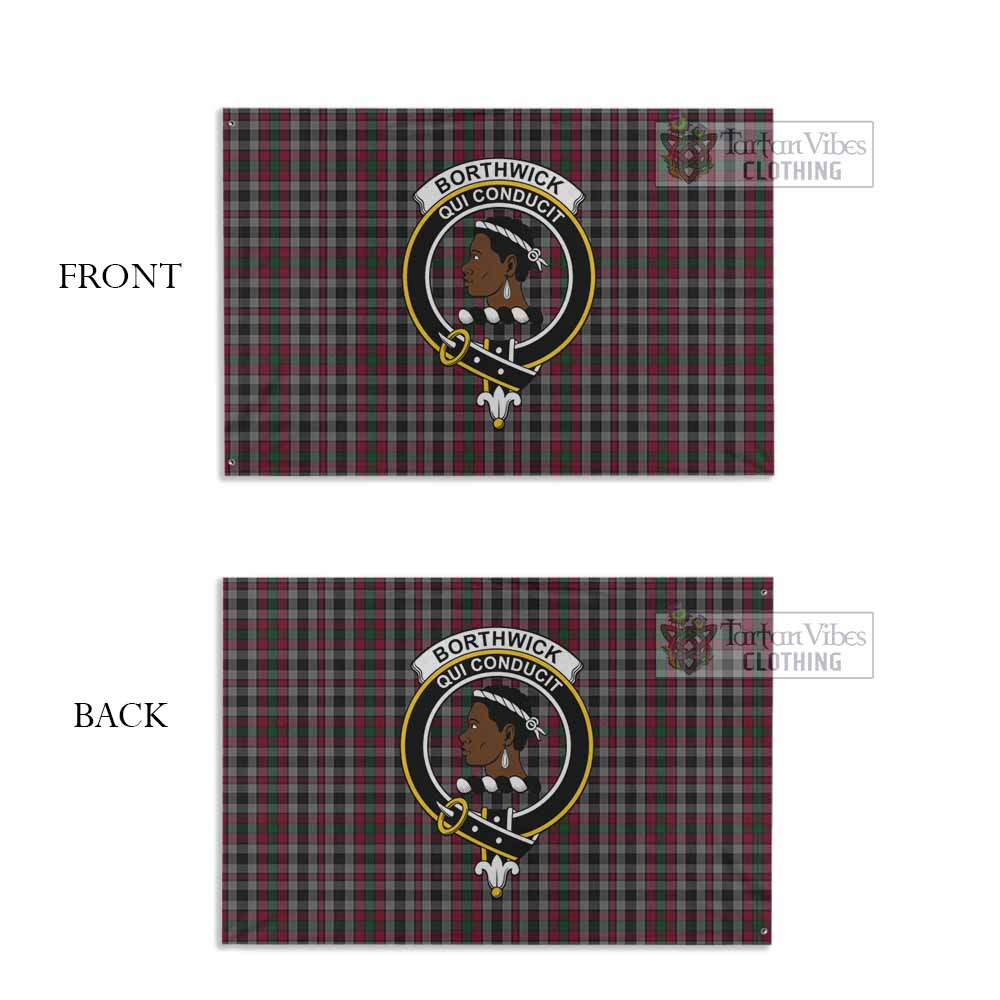 Borthwick Tartan House Flag with Family Crest - Tartan Vibes Clothing