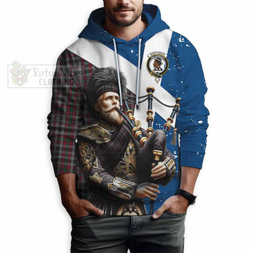 Borthwick Tartan Hoodie with Family Crest Scottish Bagpiper Vibes - Tartan Vibes Clothing