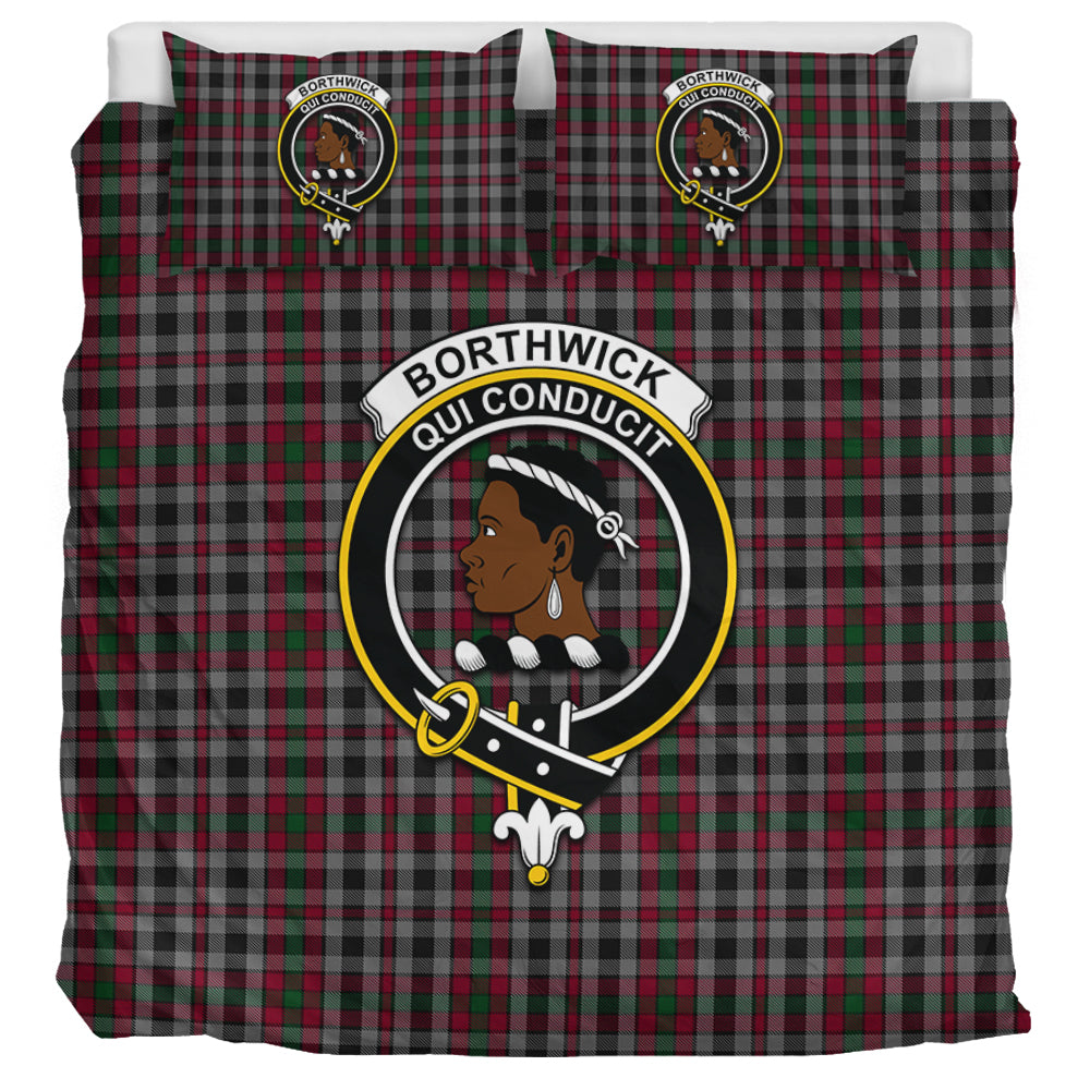 Borthwick Tartan Bedding Set with Family Crest - Tartan Vibes Clothing