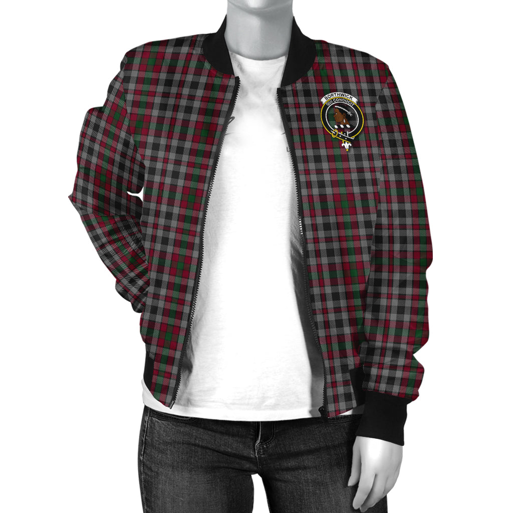 Borthwick Tartan Bomber Jacket with Family Crest - Tartanvibesclothing