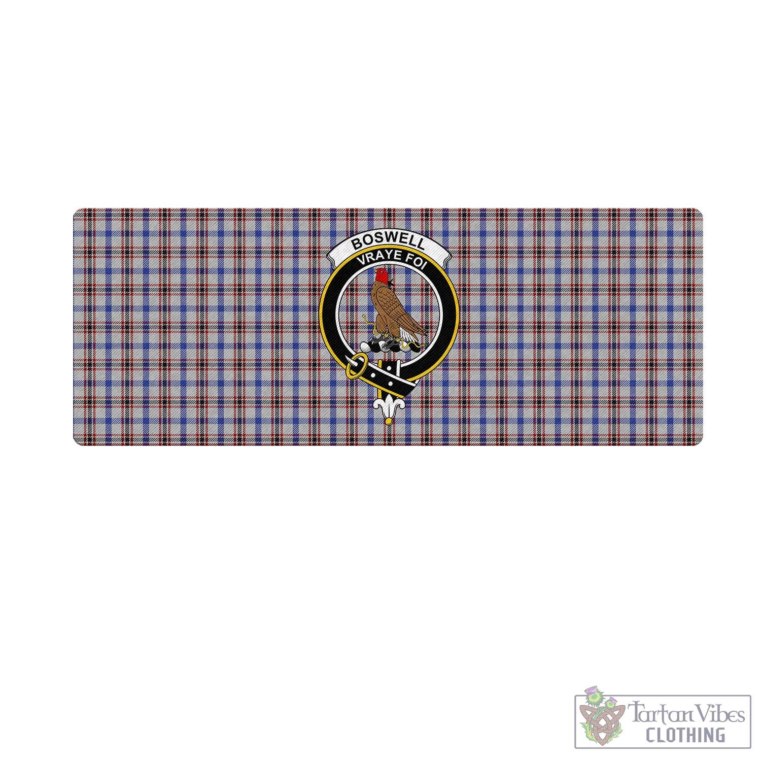 Tartan Vibes Clothing Boswell Tartan Mouse Pad with Family Crest