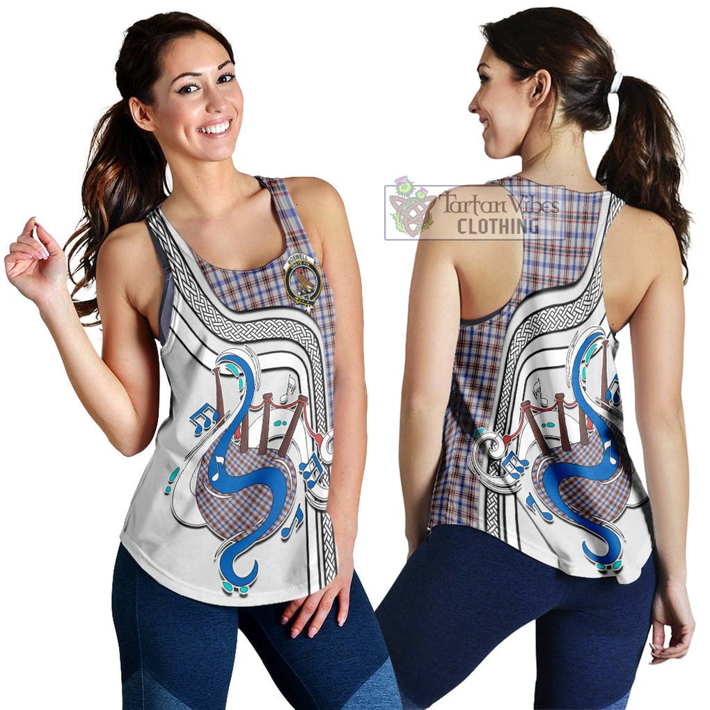 Boswell Tartan Women's Racerback Tanks with Epic Bagpipe Style 4XL - Tartanvibesclothing Shop