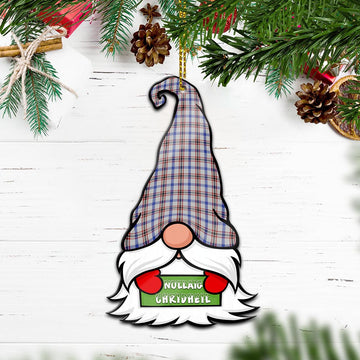 Boswell Gnome Christmas Ornament with His Tartan Christmas Hat